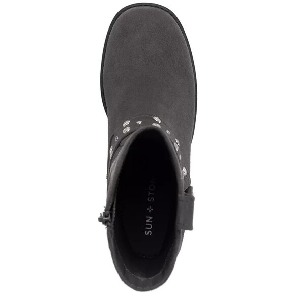 Sun + Stone Womens Norahh Moto Booties Charcoal Sz 5.5 MSRP $129 - Picture 3 of 5